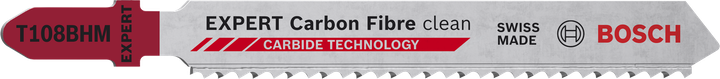 BoschEXPERT 碳纤维曲线锯刀片，配有硬质合金齿。.