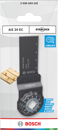Bosch木材切割刀片 AIZ 24 EC Starlock 24×50 毫米。.