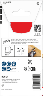 BoschAIZ 32 EPC Starlock 32x50mm 木工切割刀片。