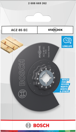 BoschStarlock 85 毫米木材切割刀片。.