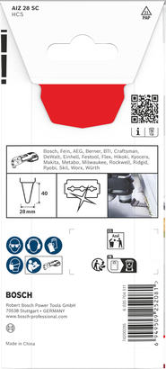 Bosch塑料切割刀片 AIZ 28 SC 28×40 毫米.
