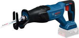 BoschGSA18V-280 无绳往复锯，用于金属切割。