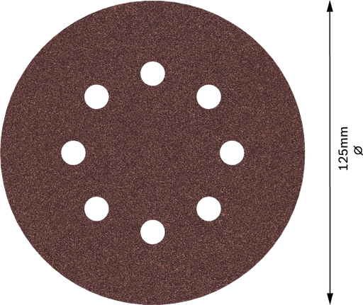 BoschPRO E466 砂纸盘 125 毫米 G80，8 孔。.
