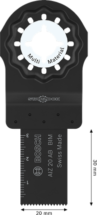 Bosch多材料切割刀片 AIZ 20 AB，20x30 毫米。.