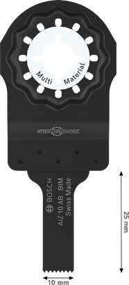 Bosch多材料切割刀片 AIZ 10 AB Starlock，10x25 毫米。.