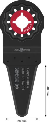 BoschAIZ 28 SC Starlock 塑料切割刀片 28x40mm.