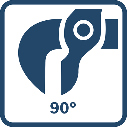 下颌位置90度。