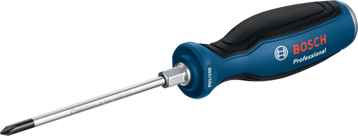 BoschPH1x100 专业螺丝刀，带人体工程学手柄。