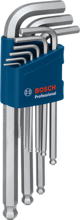 Bosch9件套S2六角扳手套装，蓝色收纳盒装。