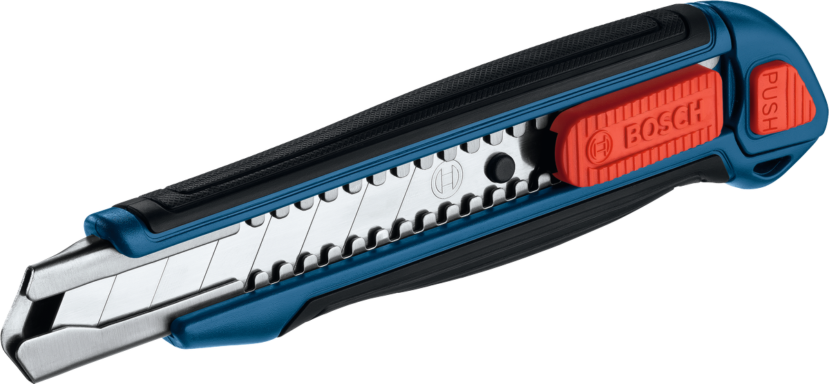 Bosch18 毫米可折断式切割刀，带人体工程学手柄。