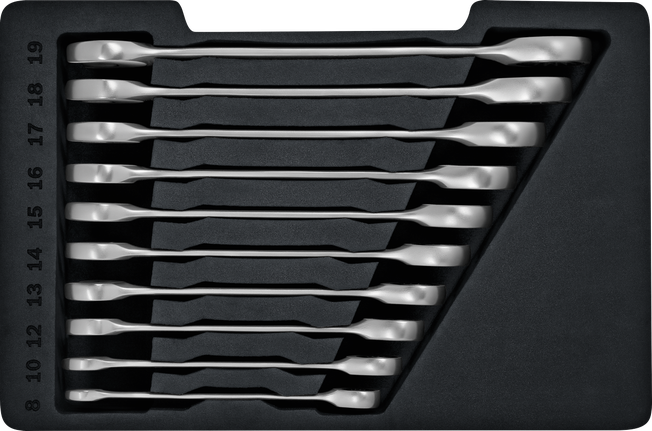 Bosch棘轮扳手套装，10 件装，托盘包装。