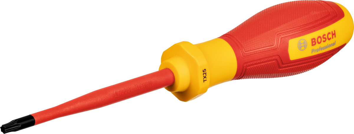 BoschVDE 螺丝刀 TX25x100 绝缘手柄。