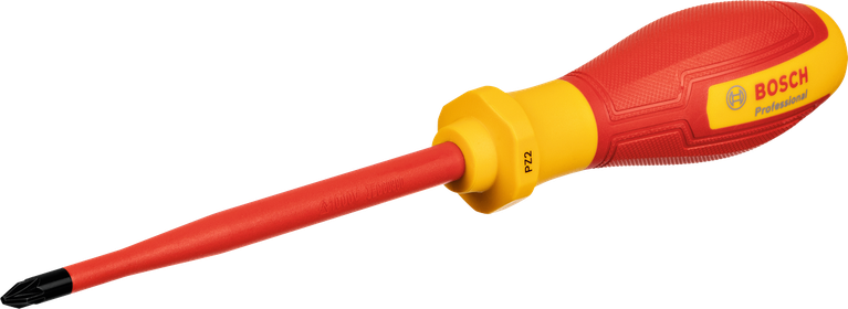 BoschVDE 螺丝刀 PZ2x125 绝缘手柄。