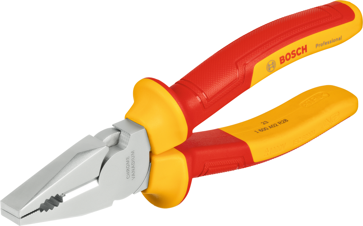 BoschVDE 组合钳 180 毫米，适用于电气作业。