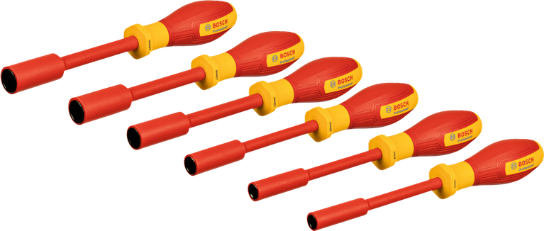 BoschVDE 套筒扳手套装，6 件套绝缘手柄。