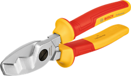 BoschVDE认证电缆剪，带绝缘红黄手柄。