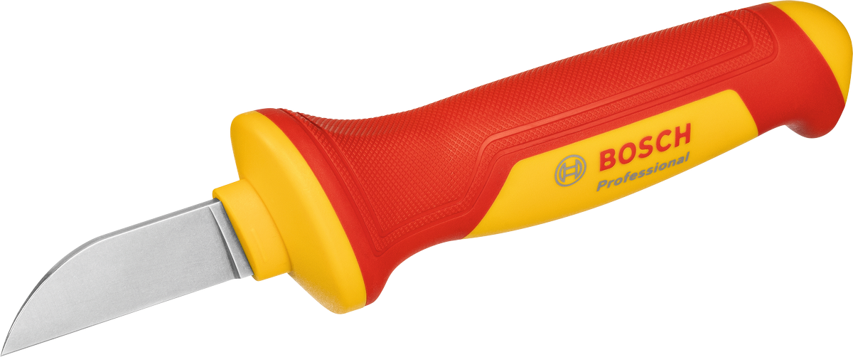 BoschVDE认证电缆刀，带绝缘红黄手柄。