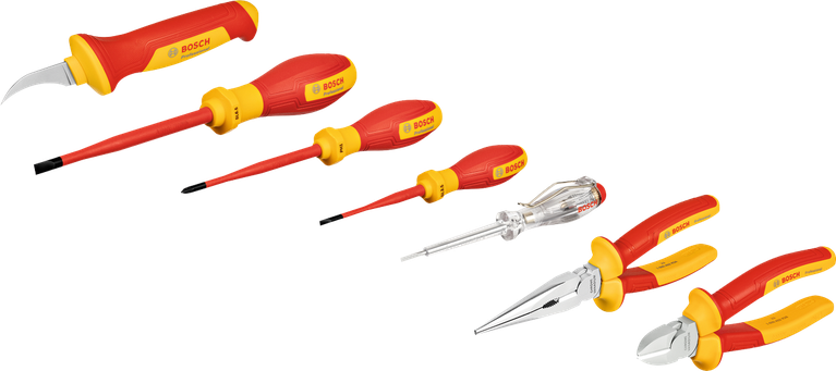 BoschVDE 手动工具套装，7 件套绝缘工具。