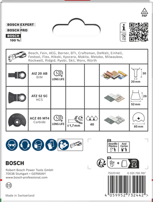 Bosch瓷砖刀片套装 3 件套.