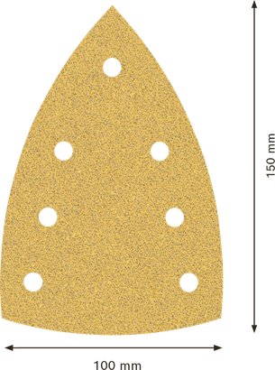 Bosch EXPERT C470 砂纸 100x150mm，7 个孔。.
