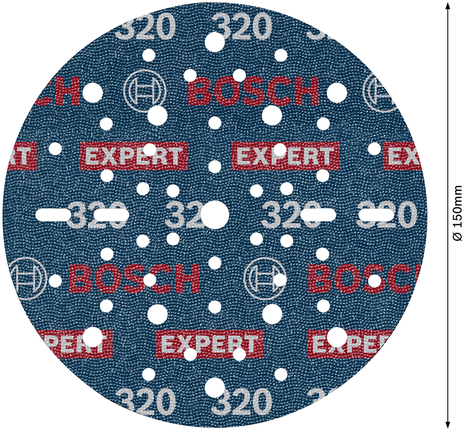 Bosch EXPERT O780 砂磨盘 150mm G320 适用于精细打磨。.