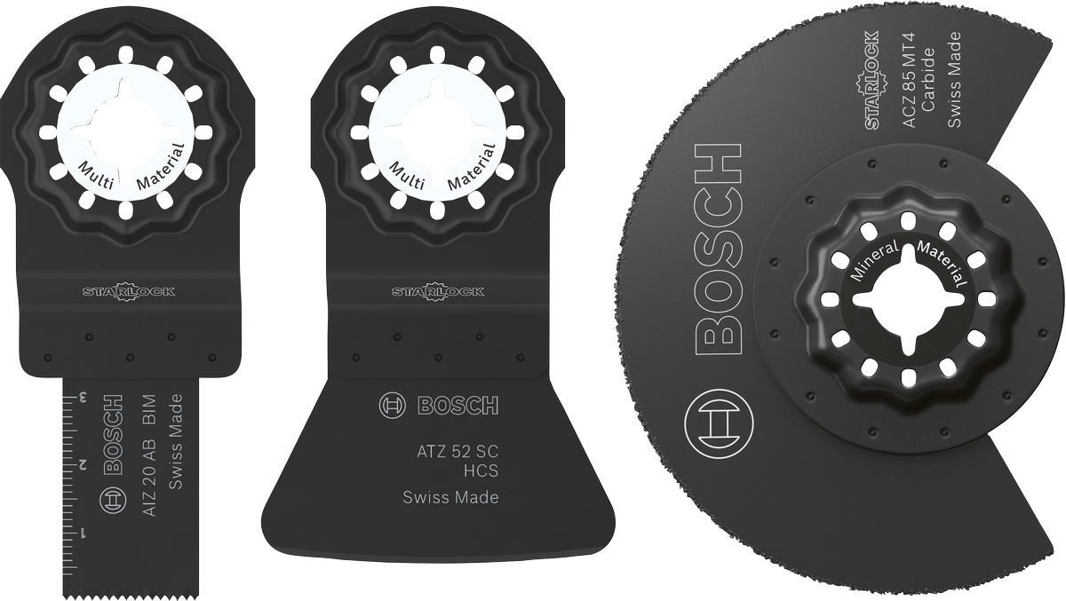 Bosch瓷砖刀片套装 3 件套，适用于多种材料切割。.