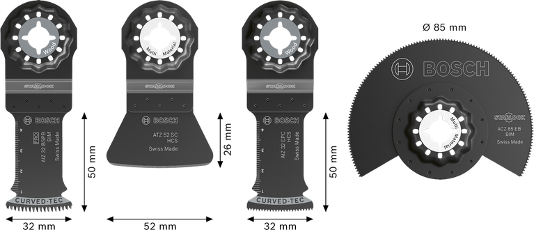 Bosch地板和配件套装 4 件套，适用于多工具切割。.