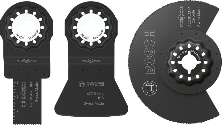 Bosch瓷砖刀片套装 3 件，适用于多种材料切割。.