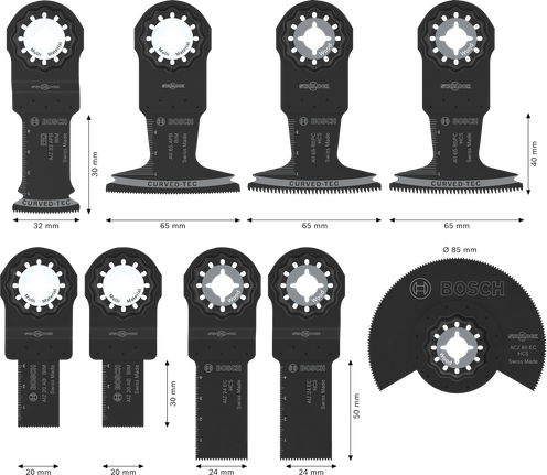 Bosch木材和软金属套装 9 件振荡刀片。.