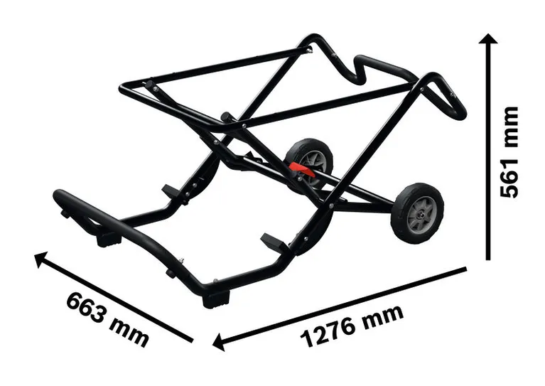 BoschGTA50W 锯架（带轮）及尺寸。