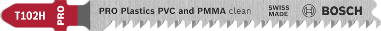 BoschT102H PRO 曲线锯片，可实现干净利落的 PVC 和 PMMA 切割。