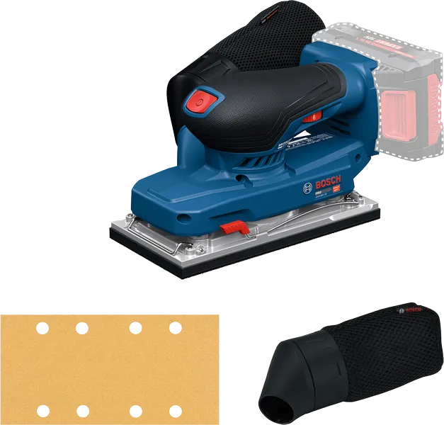 BoschGSS18V-18 无绳砂光机，带集尘袋。.