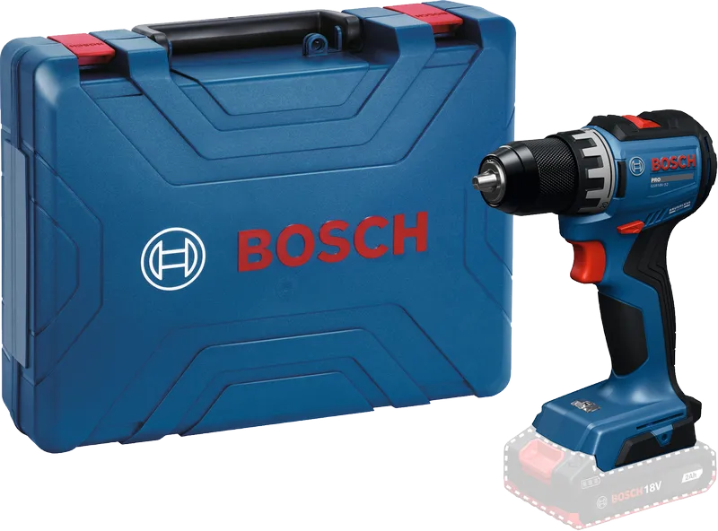BoschGSR 18V-52 无绳电钻，带工具箱。