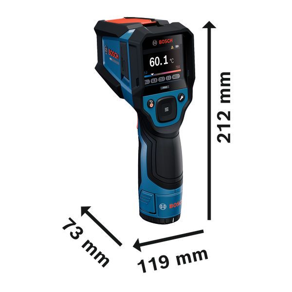 BoschGIS 800 热探测器，尺寸如图所示。.
