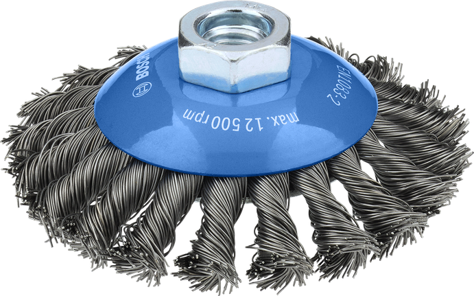 Bosch金属重型斜角刷 100 x 0.5 毫米，适用于角磨机。