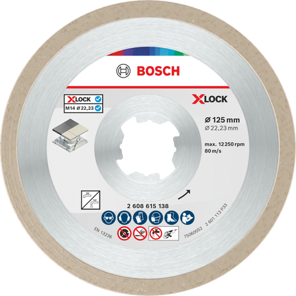 Bosch陶瓷切割片 125 毫米 X-Lock 瓷砖切割片。