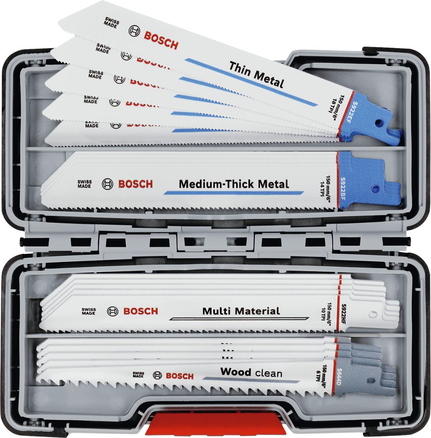 Bosch20 件套往复锯片套装，适用于木材和金属。