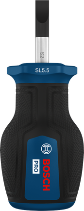 BoschPRO 短柄螺丝刀 SL 1.0 x 5.5 x 25 毫米。