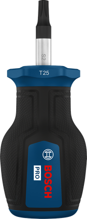 BoschPRO 短柄螺丝刀 TX25，带人体工程学手柄。