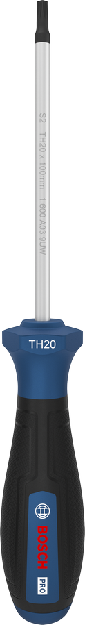 BoschPRO TH20 x 100 毫米螺丝刀，带人体工程学手柄。