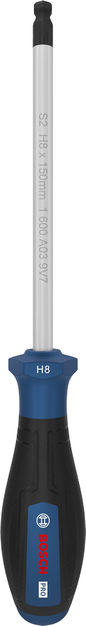 BoschPRO H8 x 150 毫米螺丝刀，带人体工程学手柄。