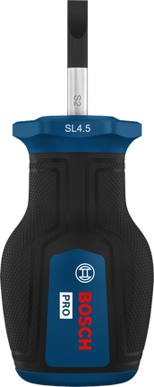 BoschPRO 短柄螺丝刀 SL1.0x4.5，带人体工程学手柄。