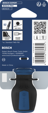 BoschPRO 短柄螺丝刀 TX10，带防滚手柄。