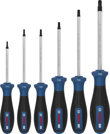 BoschPRO TX 螺丝刀套装 6 件，带 S2 轴。