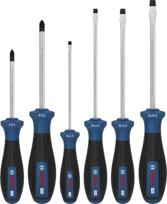 PRO专业系列米字/一字形螺丝刀套装，6件装