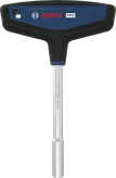 BoschPRO T 型手柄螺丝刀，符合人体工程学设计。