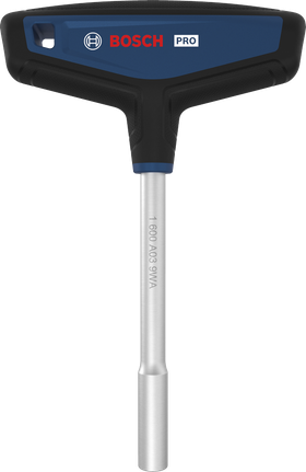 BoschPRO T 型手柄螺丝刀，符合人体工程学设计。