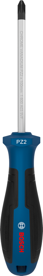 BoschPZ2 x 100 毫米螺丝刀，带人体工程学手柄。