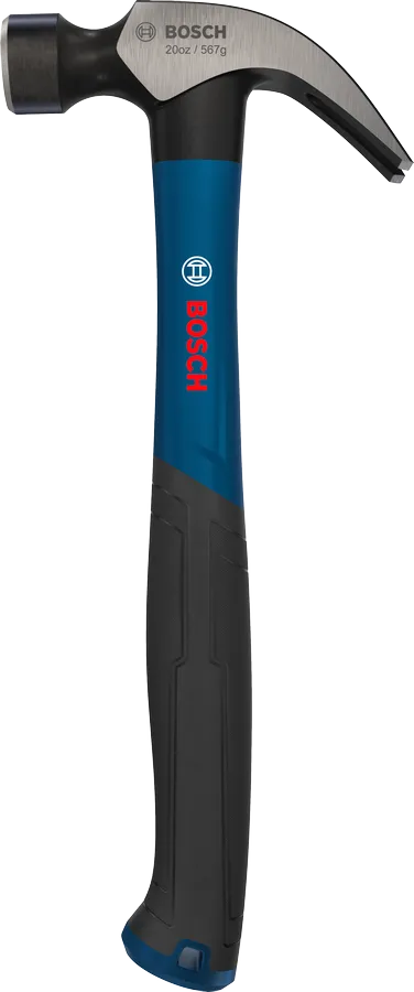 Bosch羊角锤，20盎司，弯头，碳钢锤头。