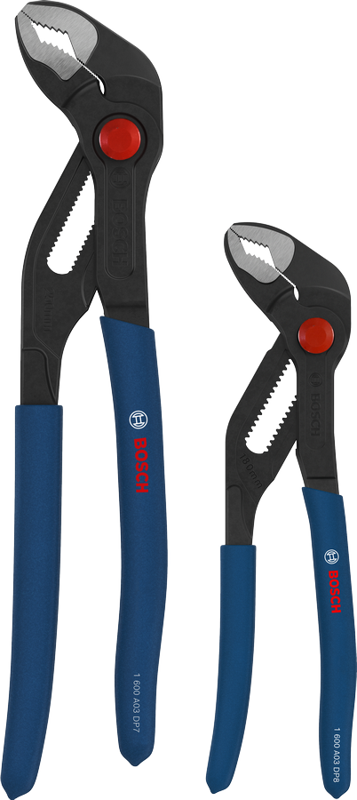 Bosch水泵钳套装，带浸胶防滑手柄。